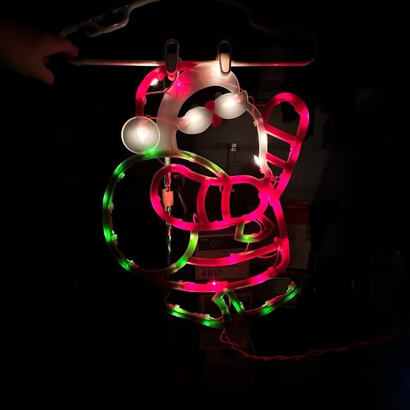 Impact Innovations 18" Lighted Santa Claus Christmas Window Silhouette EUC Cute - Picture 1 of 16